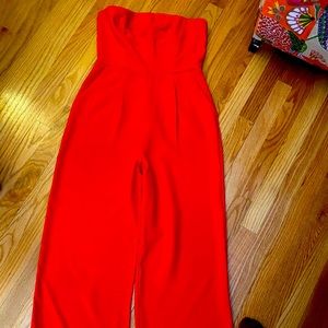 Strapless Red Romper